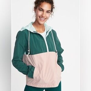 Old Navy Mint and Peach Utility Jacket